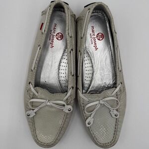 Marc Joseph New York Cypress Hill Driving Loafers Womens 8 Snake Leather Luxury